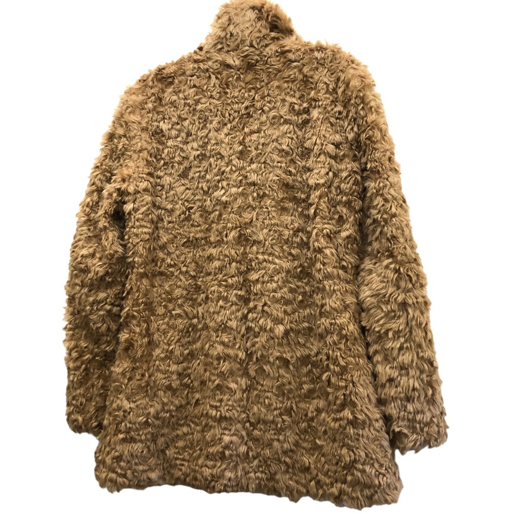 Karen Kane Long Sleeve Faux Fur Shawl Collar Jacket Women's Size S Camel - Picture 2 of 9